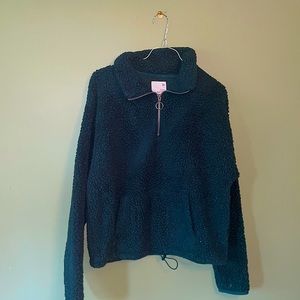 Cozy Sherpa with pull string waistband. Size large